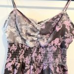 Vera Wang Princess  Maxi Dress Womans Small Lavender/Grey Floral Rose Cut Out Photo 5