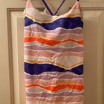 Lululemon Dancing Warrior Tank Top Size 8 Bleacher Stripe White Iris Flower Photo 0