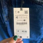 ZARA High Rise Straight Leg Jeans Medium Wash Photo 2