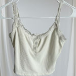Cream Lace Trim Tank Top Size XS Photo 0