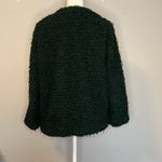 ZARA  Teddy Open Front Green Fuzzy Jacket Size Medium Photo 4