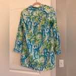 Lilly Pulitzer Cover Up Blouse Crystal Coast Captiva Floral Top Size Small Photo 5