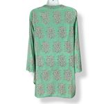 Khaadi Pakistan Tunic Top Embellished Neckline Long Sleeves Women 8 Green Floral Photo 3