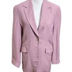ZARA  Pale Pink One Button Blazer Linen Blend Suit Jacket Women’s Size XS Photo 0