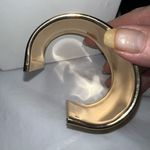 Gold Tone Large Chunky Iridescent Sparkle Cuff Bracelet Photo 4