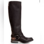 Steve Madden Judgemnt Distressed Black Leather Fleur-De-Lis Riding Boots, Sz 10 Photo 1