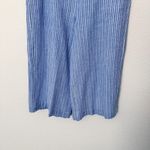1. State [] Blue White Striped Linen Blend High Rise Wide Leg Crop Pants Sz Large Photo 7