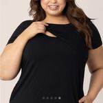 Quince Bamboo Jersey Maternity & Nursing Launge Black Dress SZ:XL Photo 6