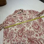 Ralph Lauren Lauren  PJ Pajama Set Shirt & Pants Cream Red Pink Paisley M Medium Photo 4