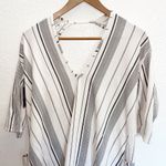 Natural By Known Supply When Charcoal And Off White Organic Cotton Tunic Top Photo 1