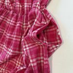 Torrid  Pink Plaid Voile Mandarin Collar Button Up Shirt Dress Size 1X Pockets‎ Photo 7