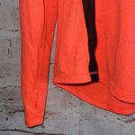 Nike Dri Fit long sleeve workout shirt S orange black mesh training loose fit Photo 3