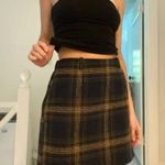 J&B Plaid Knit Mini Skirt Size 1 Navy/Green Blue Photo 3