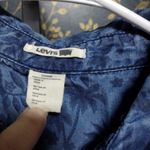 Levi's Pearl Snap Blue Floral Button-Up Chambray Shirt Photo 2