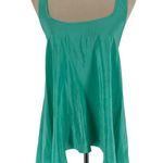 Amanda Uprichard NWT Green teal Silk Criss Cross Back Scoop Neck Sleeveless Top Photo 0
