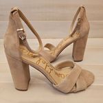Sam Edelman {10} Yancy Block Heel Ankle Strap Sandal in Golden Caramel Suede Photo 1