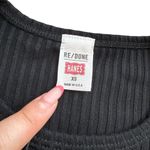 RE/DONE x Hanes Women’s Size XS 60s Slim Tee Shirt Black Ribbed Cotton Basic NWT Photo 4