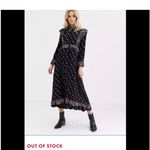 Free People Calico Skies Black Floral Long Sleeve Dress Photo 3