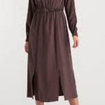 Setre Woman Midi Dress in Brown Size 10 Photo 9