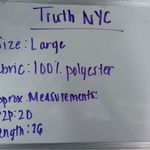 Truth NYC  EUC semi sheer star blouse with tulip open hem back Photo 7