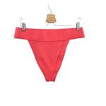 Free People  free-est Dylan Lurex High-Waist Bikini Bottom Coral Pink‎ Size XL Photo 6