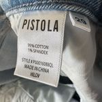 Pistola Cropped High Rise Jeans Light Wash Distressed Fray Hem Size 29 Blue Photo 5