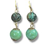 Chico's Chico’s Women’s Necklace Earrings Set Multi Strand Turquoise Gold 12” Length Photo 9