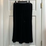 American Vintage Vintage Pantology Black Velvet Velour Wide Leg Cropped Elastic Pants - Size L Photo 5