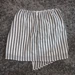 Grey and white striped wrap skirt Photo 1