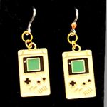 Hypoallergenic Gameboy Console Dangle Drop Earrings Plastic Hooks Retro Gaming White Photo 0