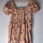 Love Shack Fancy  Floral Cotton Corduroy Peachy Mini Dress‎ Size 10 Photo 0