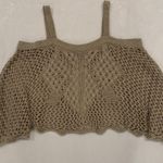 Taylor & Sage COPY -  Juniors' Cold Shoulder Tan Crochet Top Size Small Photo 6