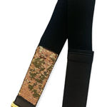 BCBGMAXAZRIA  black gold sequin stretch belt Photo 0