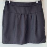 Loft Ann Taylor  Wool Blend Career Black Pleated Mini Skirt 8 Photo 0