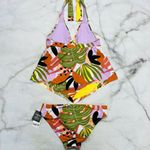 Bar III Jungle Tropical-Print Tankini Swim Set 2pc Size S Boho Halter Hipster Photo 4