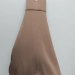 ZARA  Backless Brown Tan Knit V-neck Maxi Dress Strappy Open Back Size S Photo 0