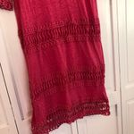 Cullen linen crochet lace trim dress size medium Pink Photo 7