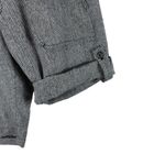 MNG Black Cream Chevron Tweed Mid Rise Bermuda Length Roll Tab Shorts Size 10 Photo 4