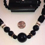 The Limited  Black and White Beaded Boho Necklace Photo 3