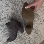 Faux Suede Heeled Booties NWOT Gray Size 7 Photo 2