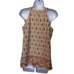 Sanctuary đ
șâEUCâOrange YellowâFloralâAbstractâPrintâButtonâDownâSleevelessâBlouse Photo 2
