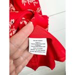 19 Cooper  Red Floral Print Knot Front Halter Neck Dress Size L NEW Photo 10