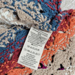 Free People  XS Crochet Fringe Sweater Multicolor Boho Chevron Knit Oversized Photo 14