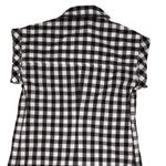 J.Crew  Classic Casual Checkered Short Sleeve Shirt Mini Dress XS Black White Photo 4