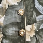 Petite Sophisticate VTG ‎ 8 floral jacket Blazer Brown Tan Photo 1