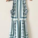 BCBGMAXAZRIA Sleeveless Cambria Fit &Flare Dress in Light Blue Tapestry Print 8 Photo 4