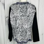 Chico's Women Leopard Black & Purple Open Front Long Sleeve Blazer Sz XL (3) Photo 8