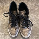 Vans Unisex  metallic gold high top skate shoe Photo 1