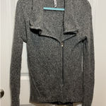 Aeropostale  Women's Grey Knit Zip Up Cardigan Sweater Small Collared Grunge Photo 0
