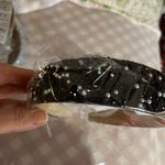None Elegant Black and White Beaded Headband Photo 1